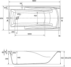 Cersanit Акриловая ванна Zen 180x85 белая – фотография-5