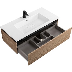 Cezares Тумба с раковиной Slider 100 подвесная дуб тангент – фотография-5