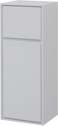 Aquanet Шкаф пенал Милан 35 малый подвесной белый – картинка-3