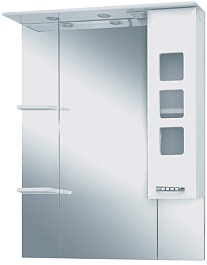 Misty Зеркальный шкаф Квадро 75 белый R – фотография-1
