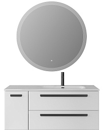 BelBagno Мебель для ванной Eco Cer-N 120-1 R bianco lucido CZR-8095-120-R ручки матовые чёрные – фотография-1