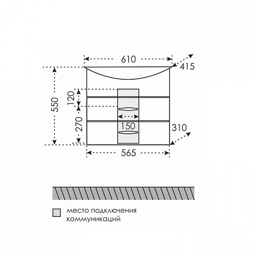 СанТа Мебель для ванной Верона 60, подвесная – фотография-4