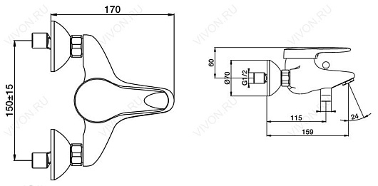 Jacob Delafon Смеситель Kandel E664RU-CP – картинка-3