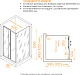 RGW Душевой уголок Passage PA-74B (PA-14B + Z-050-2B) 100x100 профиль черный стекло прозрачное – картинка-6