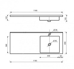 Misty Тумба с раковиной Куба 60, 3 ящика R – фотография-9