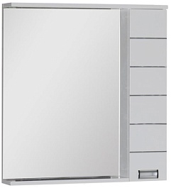 Aquanet Зеркальный шкаф "Доминика 80" белый – фотография-1