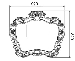 Demax Зеркало для ванной "Болонья 120" marfil amario – фотография-6