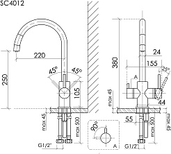Sancos Смеситель для кухни Taper хром SC4012CH – фотография-3
