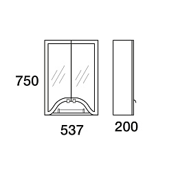 Merkana Зеркало-шкаф Пиллау 60 – фотография-2