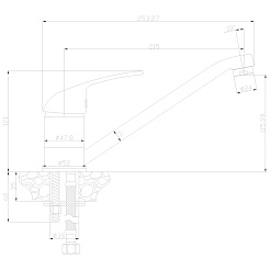 Rossinka Смеситель для кухни Y40-21-Gray – фотография-2