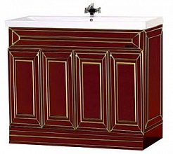 Misty Тумба с раковиной Vena 120 бордо патина – фотография-1