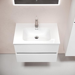 Sancos Тумба с раковиной Urban 70 белый глянец раковина Element 71 CN7007 – фотография-4