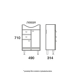 Merkana Мебель для ванной комнаты Астурия 55 L – фотография-2