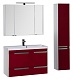 Aquanet Тумба с раковиной "Тиволи 100" бордо – фотография-10