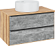 Runo Тумба под раковину Мальта 70 подвесная дуб/серая – картинка-23