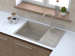 Granfest Мойка кухонная GF-V780L песочный – фотография-3