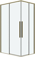 Grossman  Душевой уголок Galaxy 80x70x195 профиль золото сатин стекло прозрачное