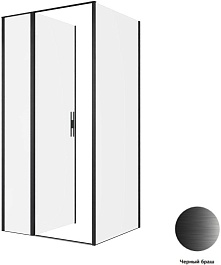 Allen Brau Душевой уголок Priority 100x90 3.31030.BBA/3.31045.BBA чёрный браш – фотография-3