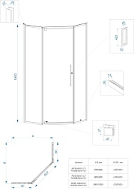 Veconi  Душевой уголок Rovigo RV-35B 100x100 – фотография-3
