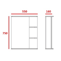 Merkana Зеркало-шкаф Керса 01 55 L – фотография-2