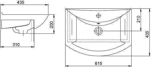 СанТа Мебель для ванной Родос 60 N L белая – картинка-17