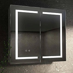 Aquatek Зеркало-шкаф 100 AQ7104-MLC с круговой подсветкой – фотография-2