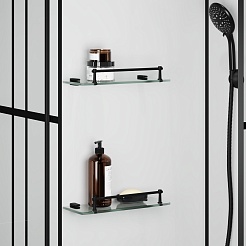 Niagara Душевая кабина Standart 90x90 R черная – фотография-8