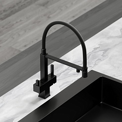 Sancos Смеситель для кухни Moro SC4006MB матовый черный – фотография-7