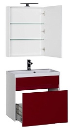 Aquanet Мебель для ванной "Латина 70" бордо 1 ящик (181081) – фотография-4