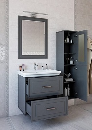 Sanflor Тумба с раковиной Модена 75 серая – фотография-5