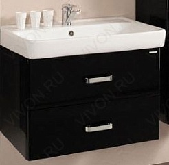 Акватон Тумба с раковиной "Америна 70" черная – фотография-3