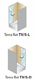 Kolpa San Душевая дверь в нишу Terra flat TV/S 90 L – фотография-2