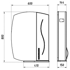 ASB-Mebel Зеркальный шкаф Грета 60 – фотография-7