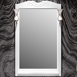 Opadiris Зеркало для ванной Брунелла 65 белое матовое – фотография-1