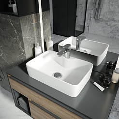 Teymi Раковина накладная Helmi S 48 T50296 белая матовая – фотография-6