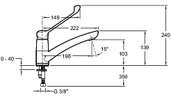 Jacob Delafon Смеситель для кухни Easy E12873-CP – фотография-2