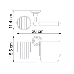 WasserKRAFT Держатель туалетной бумаги и освежителя "Ammer K-7059" – фотография-3