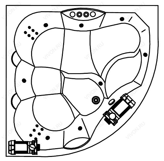 Kolpa San  Комплект гидромассажа Kolpa San Gaya Elite Plus (массаж: боковой, спины) – фотография-2