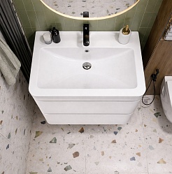 Vivon Тумба с раковиной Atwood 60 подвесная белая матовая – фотография-4