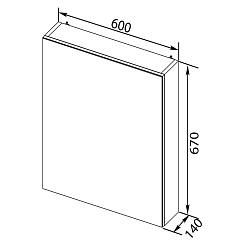 Aquanet Зеркальный шкаф "Порто 60" – фотография-4