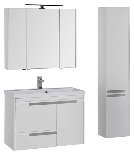 Aquanet Тумба с раковиной "Тиволи 90" белая – фотография-2