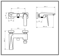 Boheme Смеситель для ванны с душ.гарнитуром VENTURO белый + хром – фотография-2