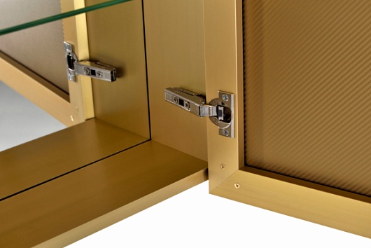 De Aqua Зеркало-шкаф для ванной Алюминиум 50 (AL 501 050 G) золото – фотография-4