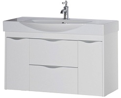 Aquanet Тумба с раковиной "Франка 105" белая – фотография-5