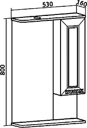 Runo Мебель для ванной Монро 55 подвесная – фотография-11