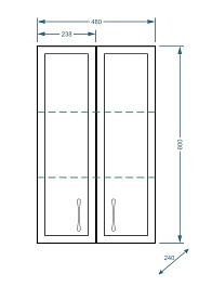 Stella Polare Шкаф подвесной Концепт 48/80 – фотография-2