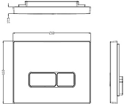 WeltWasser Клавиша смыва Marberg MAR 410 SE хром матовый – фотография-2