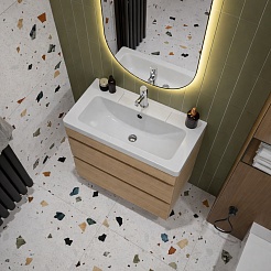 Vivon Тумба под раковину Atwood 70 подвесная дерево – фотография-5