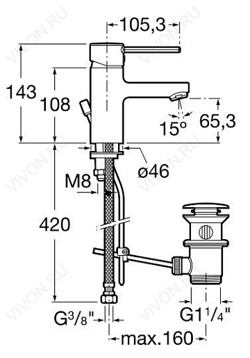 Roca Смеситель "Targa 5A3060C00" – картинка-7