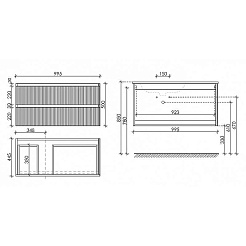 Sancos Тумба с раковиной Snob T 100 L doha soft раковина Grace 101 L CN7014 – фотография-5